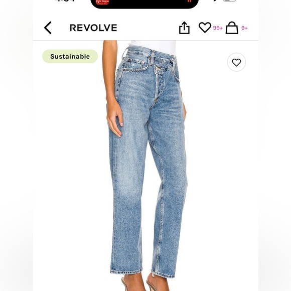 NWOT Agolde Criss Cross Jeans. - Picture 2 of 5